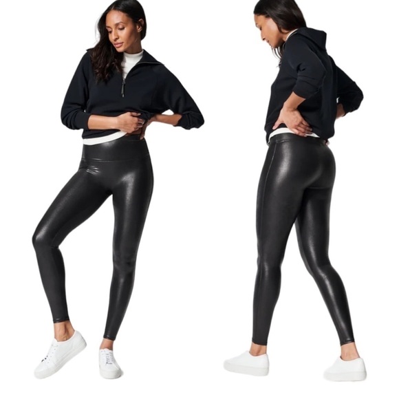 Spanx Faux Leather Leggings - Picture 1 of 11